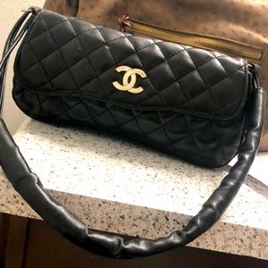 Chanel faux lambskin satchel